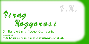 virag mogyorosi business card